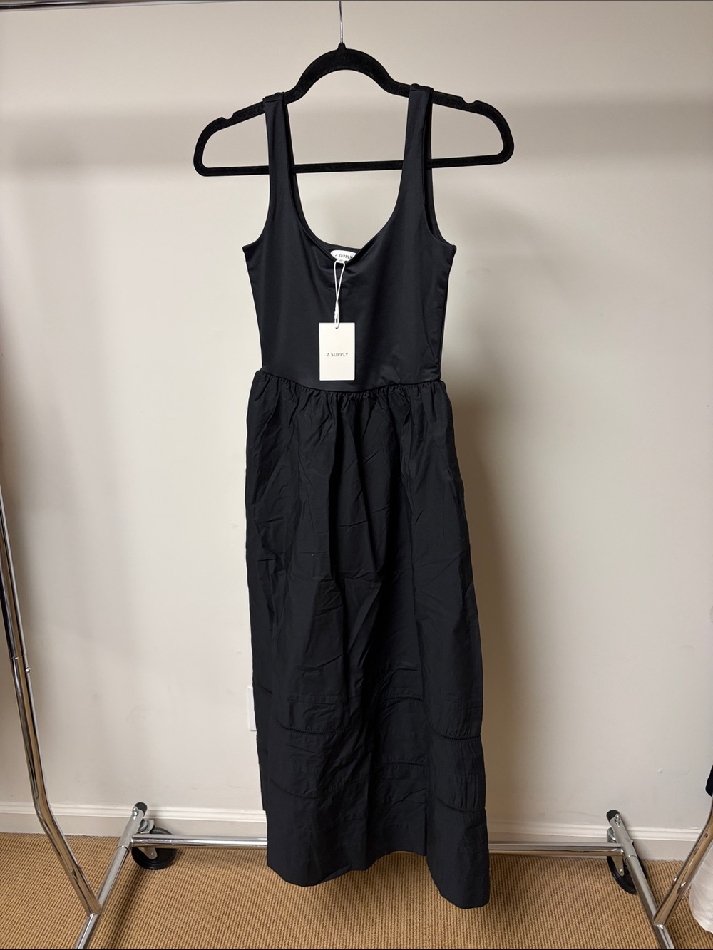 Z supply Johanna midi dress black